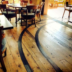 Train Crank Table In Floor Track