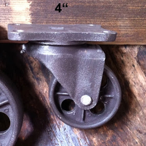 4″ Cast Iron Casters Vintage Industrial Furniture
