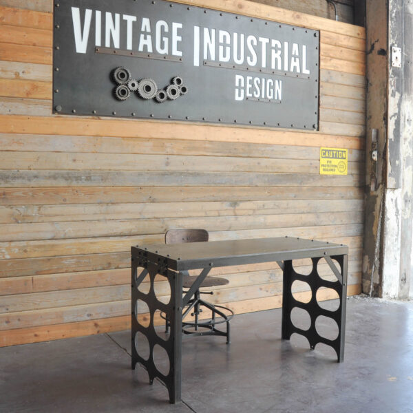 Custom Handcrafted Flat Iron Desk