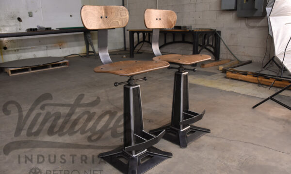 Custom Industrial Metropolitan Bar Chair