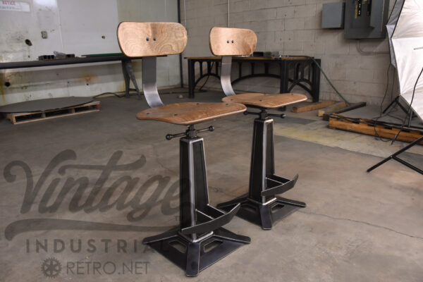 Custom Industrial Metropolitan Bar Chair
