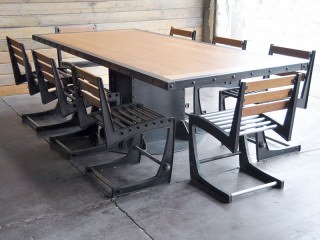 Zen dining chair and I Beam