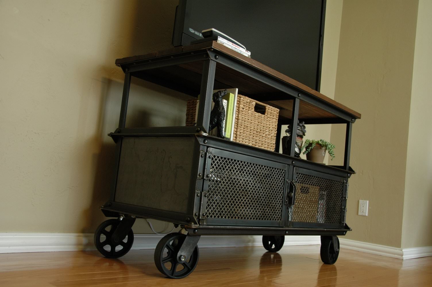 Ellis Media Console Vintage Industrial Furniture