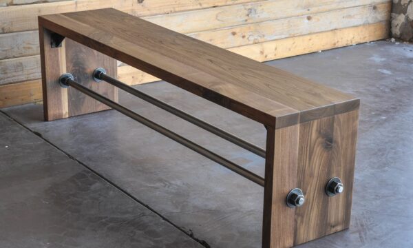 Luxury Industrial VI Bench in Walnut