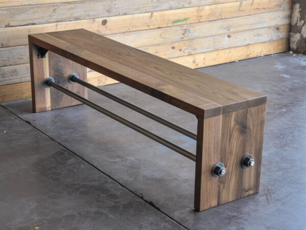 Luxury Industrial VI Bench in Walnut