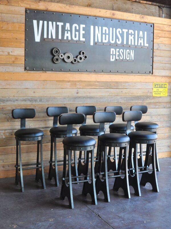 Luxury Industrial Upholstered a Frame Bar Chair