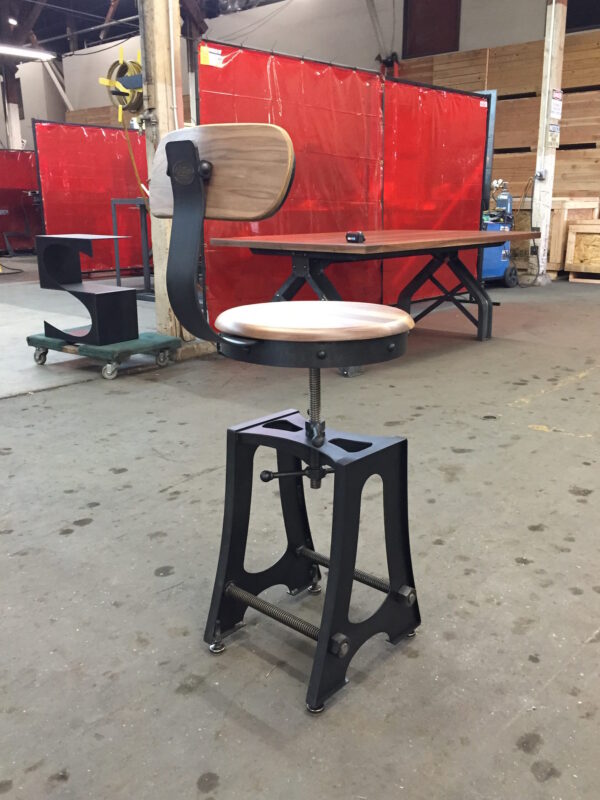 Handcrafted Steel Upholstered a Frame Bar Chair