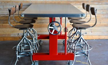 Glossy Crank Table Base