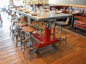 Red Crank Table Double Barrel