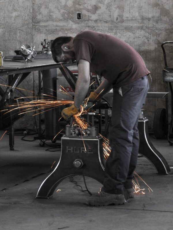 Custom Steel Hure Crank Desk