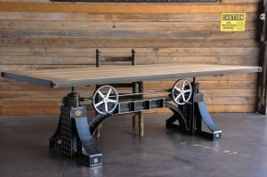 Bronx Natural Side Crank Desk