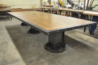 I Beam Worn Oak Trapezoid