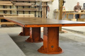 Aged Orange Conference Table 2