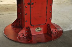 Aged Red Conference Table 7