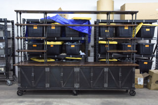 Ellis Entertainment Center Pine Shelves