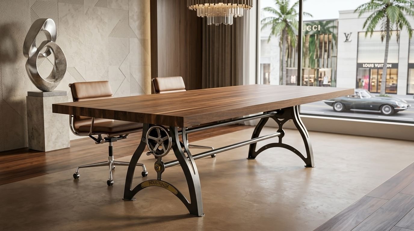 Industrialux Crank Conference Table