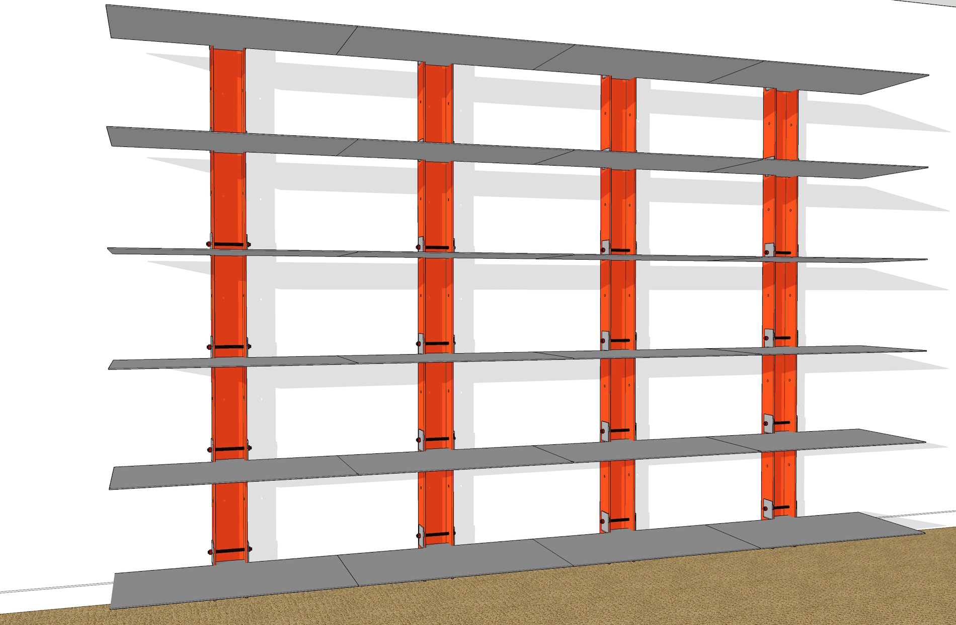 Vintage Industrial Modular Shelving Model CPT37 Vintage Industrial