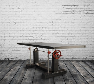 Steel-Crank-Table-white-brick-2