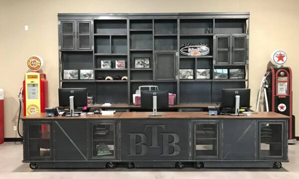 Custom Industrial Vintage Industrial Retail Shelf and Counter