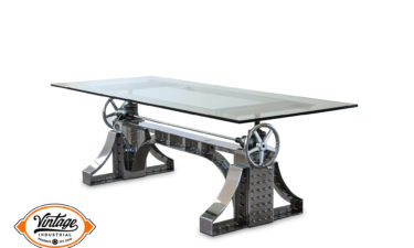 Polished Stainless Steel Bronx Crank Table