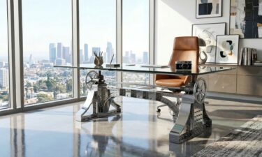 Polished Stainless Steel Bronx Crank Table