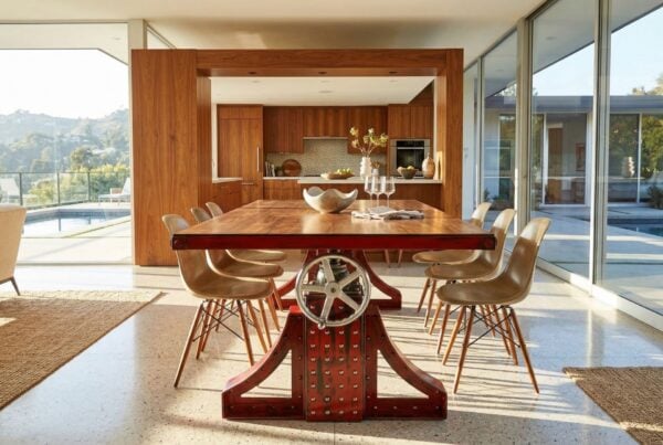 Custom Steel Bronx Crank Dining Table