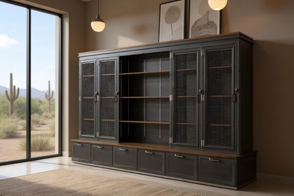 Industrial Wall Unit in Beige Desert Room