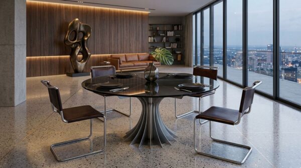 Luxury Industrial Compressor Conference Table: Power Under Control