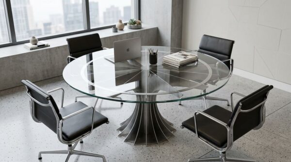 Luxury Industrial Compressor Conference Table: Power Under Control