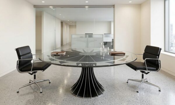 Luxury Industrial Compressor Conference Table: Power Under Control