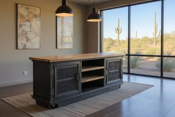 Boxcar Ellis Console in Beige Desert Room 2