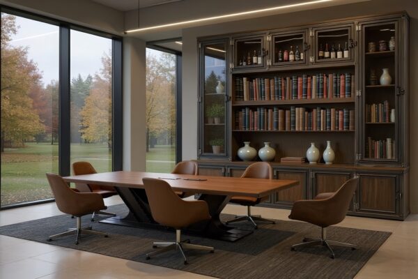 Chairman Wall Unit and VI Beam Table