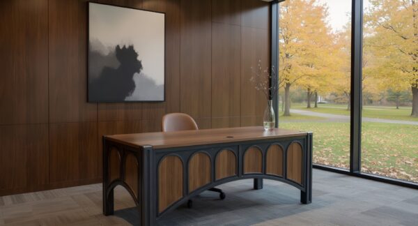 Artisan Industrial 42 Desk in Walnut in a Office