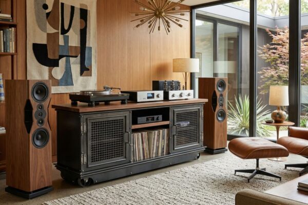 Boxcar Ellis Bar Media Cart in Modern Home 2