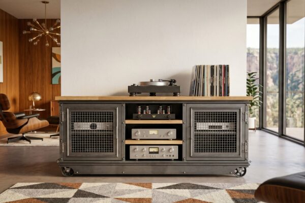 Boxcar Ellis Bar Media Cart in Modern Home