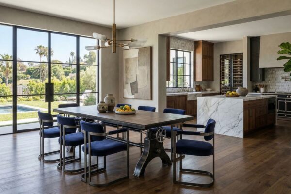 Custom Handcrafted Hure Crank Dining Table