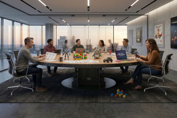 Round I Beam Pedestal Conference Table 1 team meeting