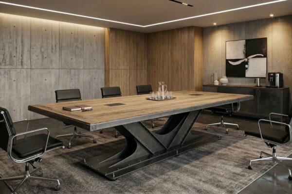 VI Beam Conference Table with oak top