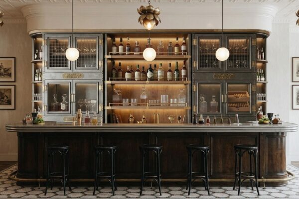 Bar with Speakeasy Lounge Wall Unit