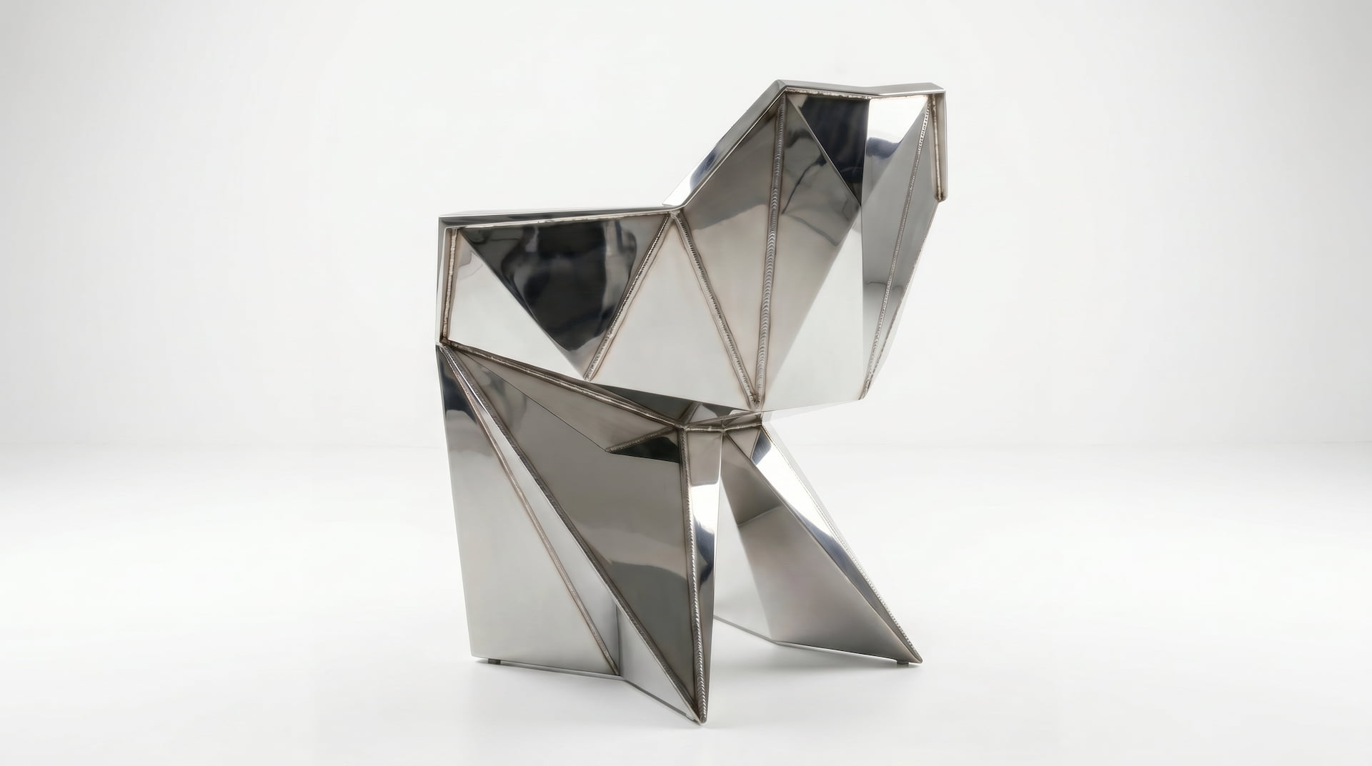 Hot-rolled steel weld detail on new Vintage Industrial piece