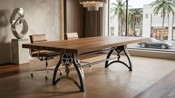 Industrialux Crank Conference Table