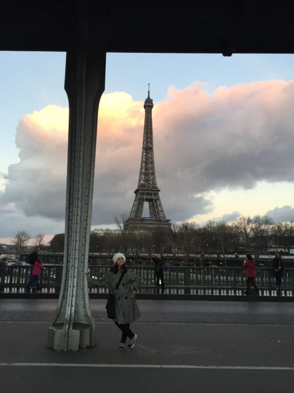 Sim Hankerson at Pont de Bir-Hakeim bridge, Paris — the bridge that inspired the French Column Table