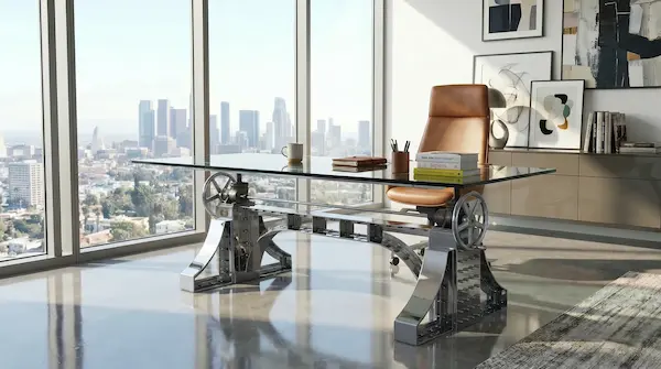 Stainless Bronx Crank Desk