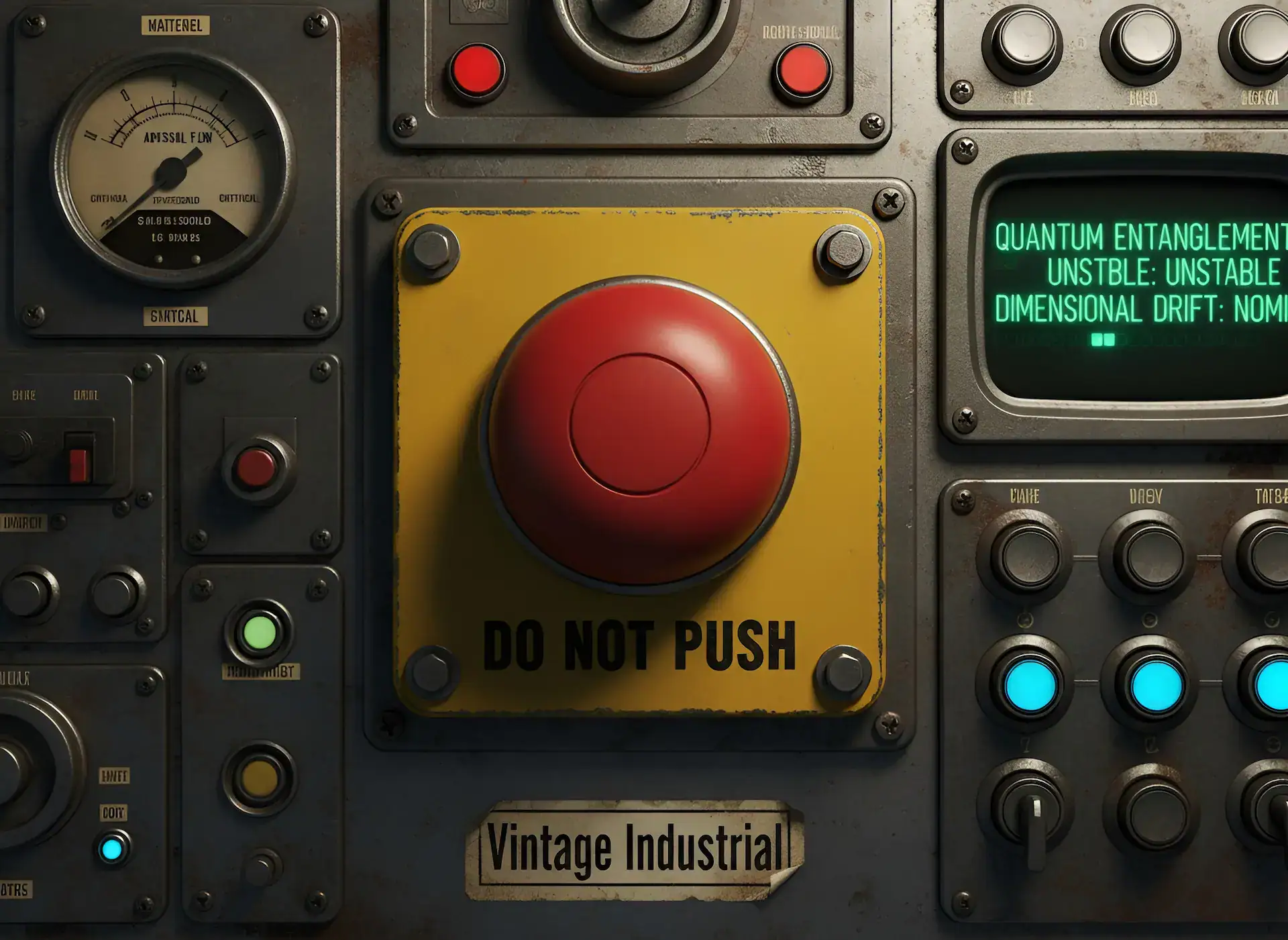 Vintage Industrial Control Panel