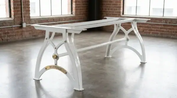 IndustriaLux Table Base in High Gloss White Finish — Product Shot